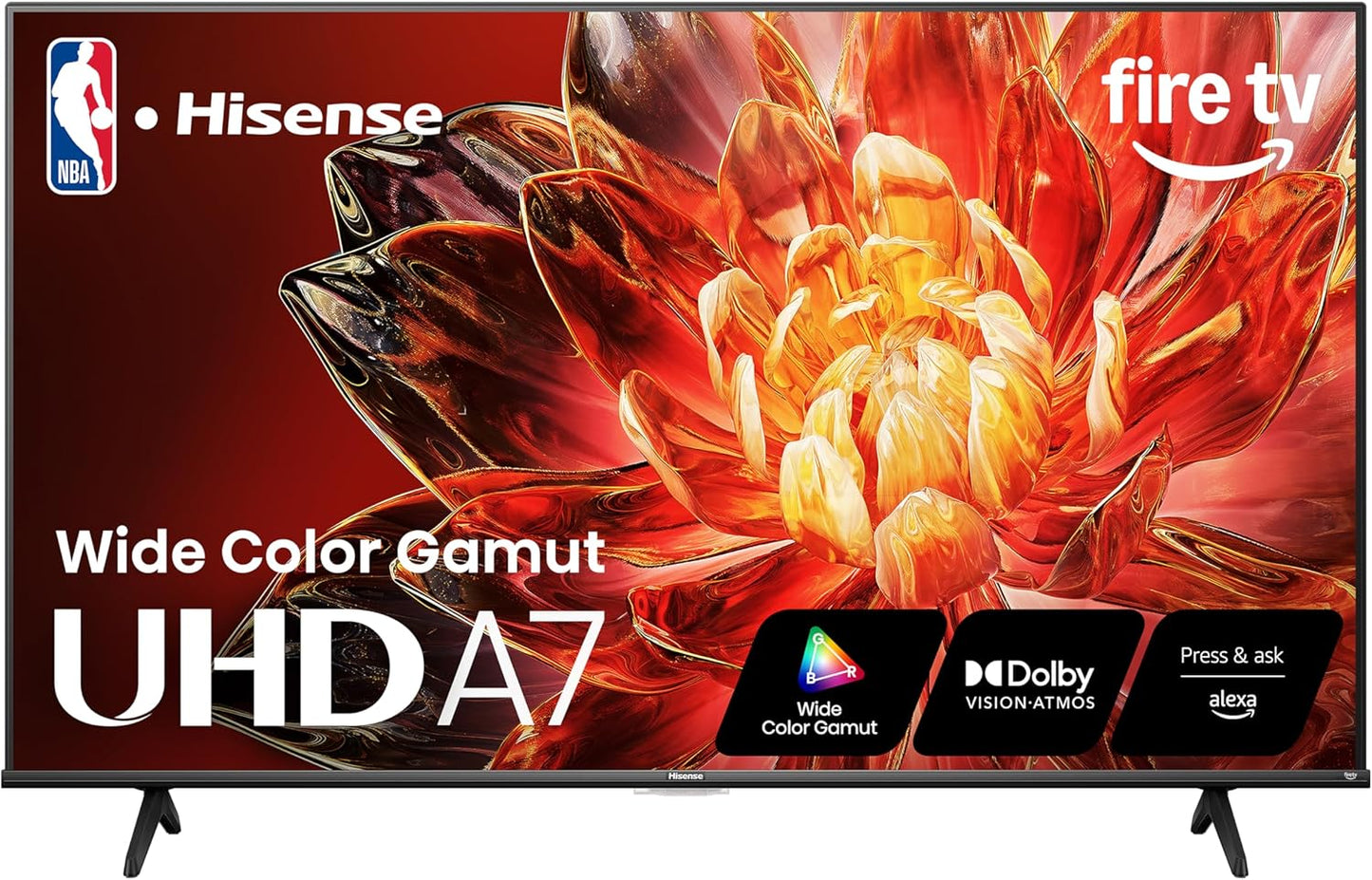 Hisense 65" Class A7 Series (65A7NF,2025 Model) 4K UHD Smart Fire TV, Voice Remote with Alexa, Wide Color Gamut, HDR10+, Dolby Vision, Dolby Atmos, Game Mode, ALLM, Stream Live TV Without Cable
